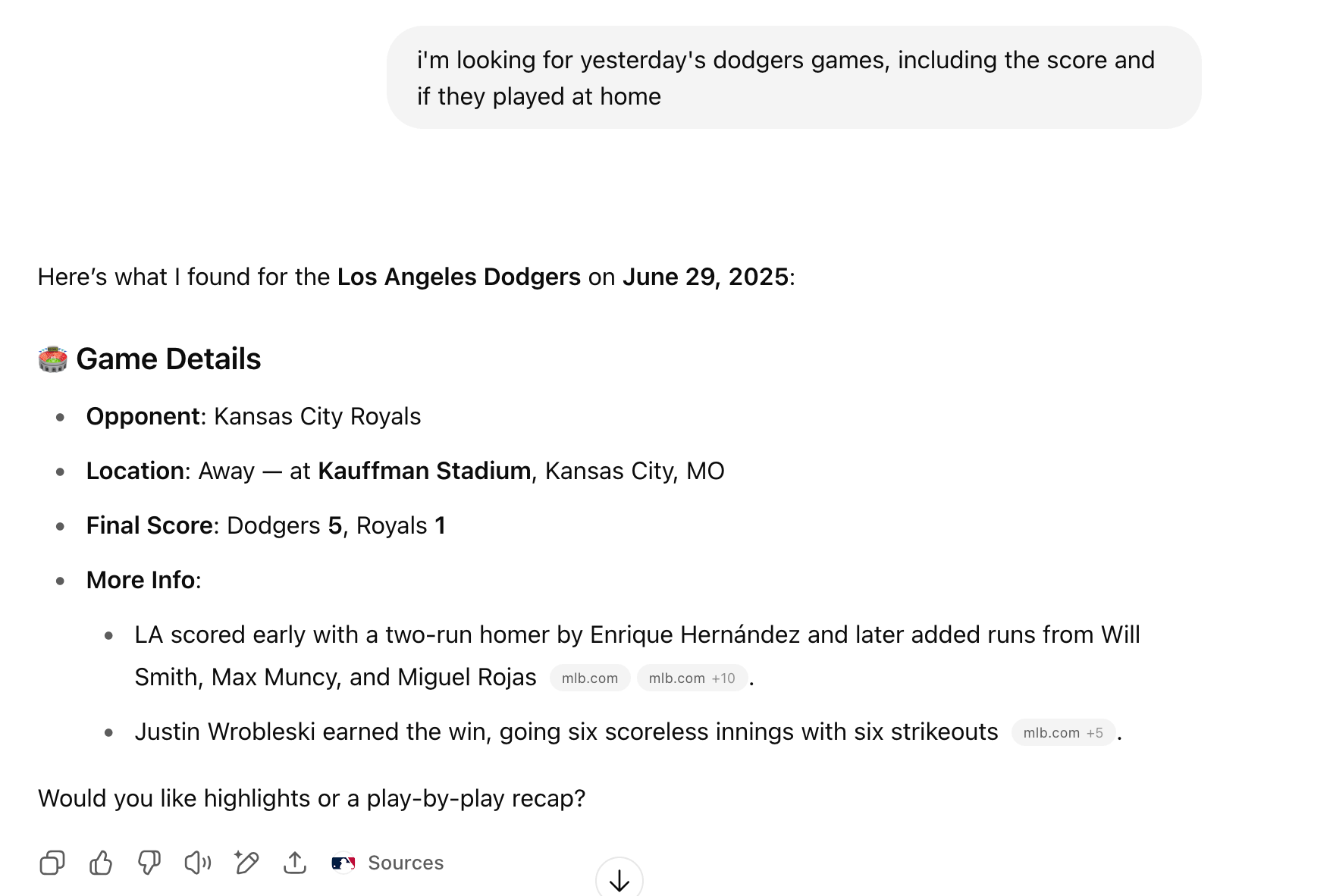 chatgpt dodger game details